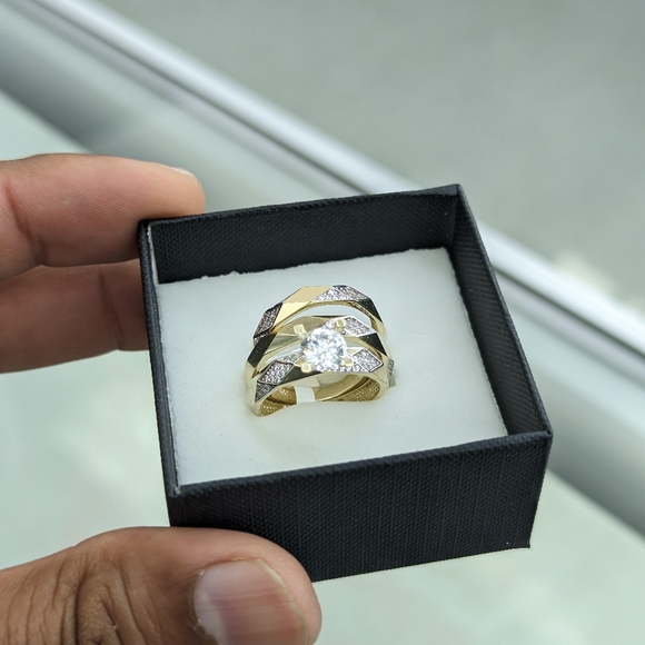 10kt Real Gold Wedding Trioset